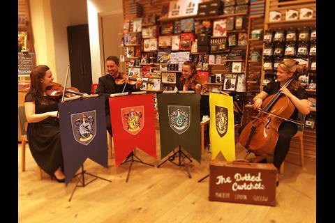 Waterstones hosted dotted strings to play at the event